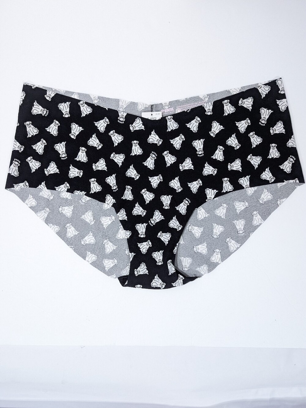 Victoria's Secret Pink Plus Size Halloween Panty XXL No Show Hiphugger ghost dog